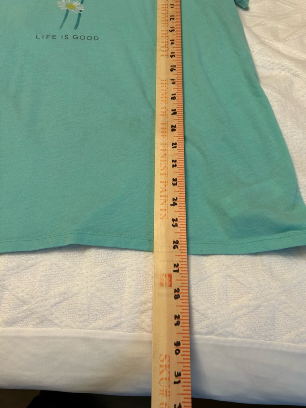 Life Is Good Light Aqua V-Neck Tee with Logo - Picture 5 of 7